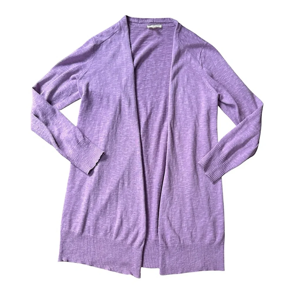 Eileen Fisher Linen Cotton Open Cardigan size PM